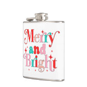 Kerstkleding en heldere, moderne persoonlijke naam heupfles (Links)