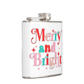 Kerstkleding en heldere, moderne persoonlijke naam heupfles (Rechts)