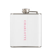 Kerstkleding en heldere, moderne persoonlijke naam heupfles (Achterkant)