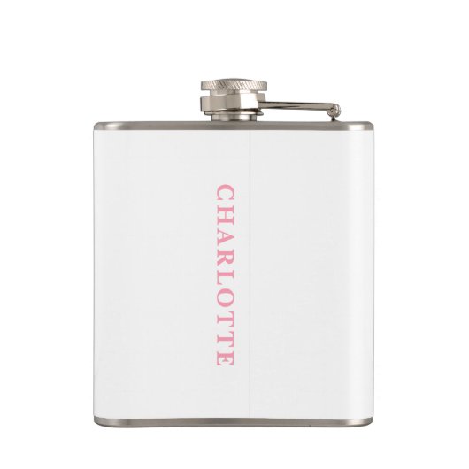 Kerstkleding en heldere, moderne persoonlijke naam heupfles (Achterkant)