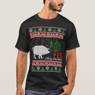 kerstkleding voor varkens t-shirt