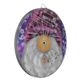 kerstkleerbord Gift Gnome in Paars Pet Dartbord (Voorkant Links)