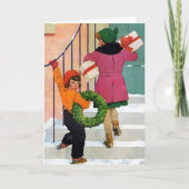kerstkleermaker feestdagen kaart (Voorkant)