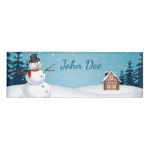 Kerstkleine rechthoekige kerstlabel
