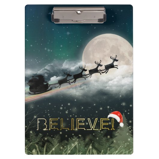 Kerstklembord in de middernacht klembord (Voorkant)