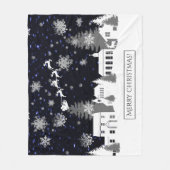 kerstklep Fleece Blanket Deken (Voorkant)