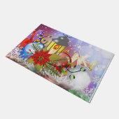 Kerstklep, kerstkaarde deurmat (Schuin)