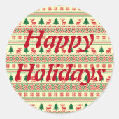  kerstklep ronde sticker (Voorkant)