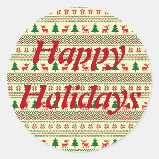 kerstklep ronde sticker (Voorkant)