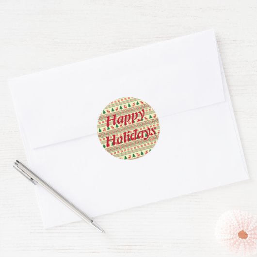  kerstklep ronde sticker (Envelop)