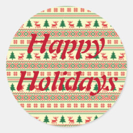  kerstklep ronde sticker