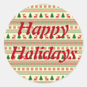 kerstklep ronde sticker