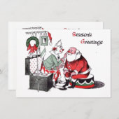 kerstklep voor de kerstman Helpt de kerstman Feestdagenkaart (Voorkant / Achterkant)