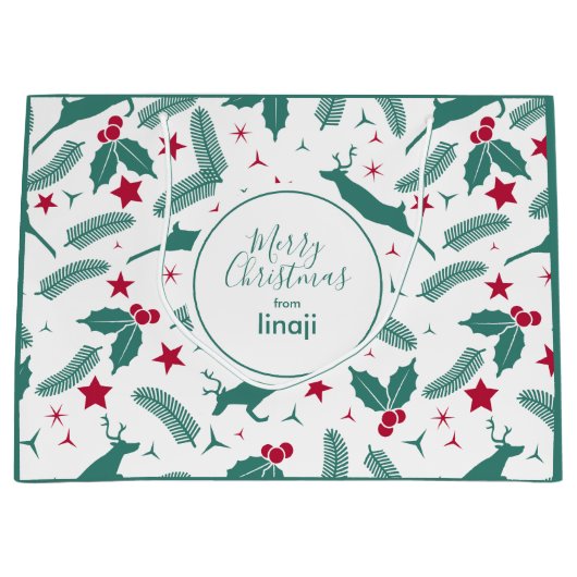 kerstkleppen en heilige patronen groot cadeauzakje (Voorkant)