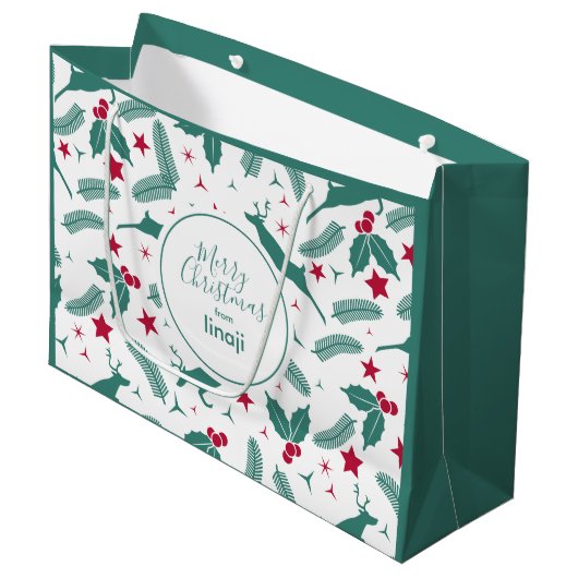 kerstkleppen en heilige patronen groot cadeauzakje (Voorkant Gekanteld)