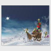 Kerstkleppen met een Polar-Beer Cadeaupapier (Vlak)