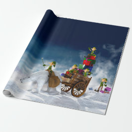 Kerstkleppen met een Polar-Beer Cadeaupapier