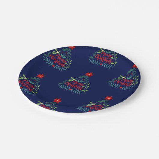 kerstkleppen papieren bordje (Gekanteld)