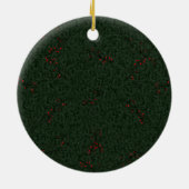kerstkleppen personaliseren/rode bessen keramisch ornament (Achterkant)