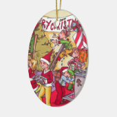 Kerstkleppen ** sierbloem keramisch ornament (Links)