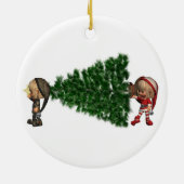 Kerstkleppen - versier de boom keramisch ornament (Achterkant)