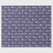 kerstkleptekst in sneeuwvlokken, omslagpapier cadeaupapier (Vlak)