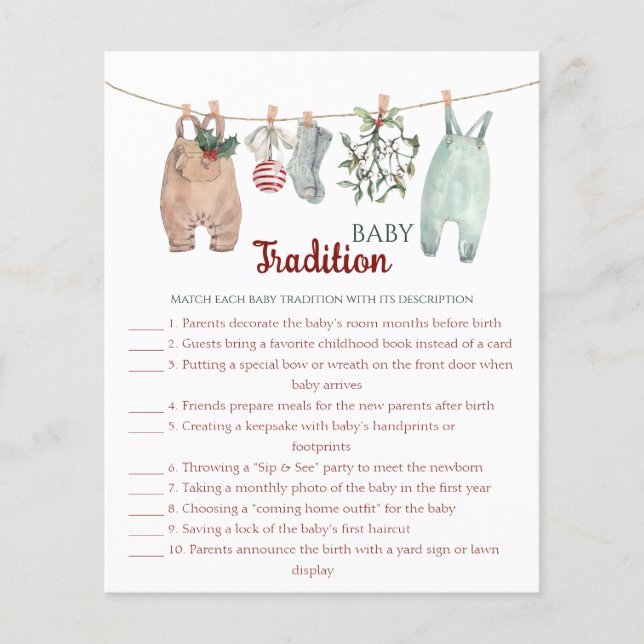 Kerstkleren Baby Tradities Spel (Voorkant)