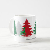 Kerstkleur bomen koffiemok (Voorkant links)
