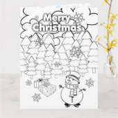 kerstkleur en Kaart voor de activiteit van het kin (Gele Bloem)