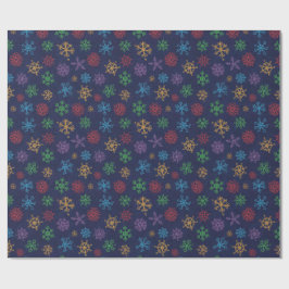 Kerstkleur Sneeuwvlokken Thema Verpakking Zwart Cadeaupapier