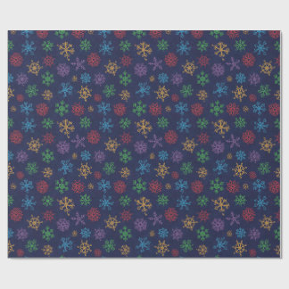 Kerstkleur Sneeuwvlokken Thema Verpakking Zwart Cadeaupapier