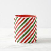 Kerstkleur strepen mok (Midden)