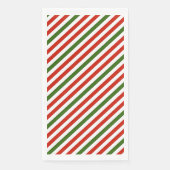 Kerstkleur strepen, servet (Voorkant)