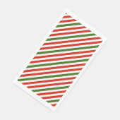Kerstkleur strepen, servet (Hoek)