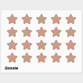 Kerstkleur strepen, ster sticker (Vel)