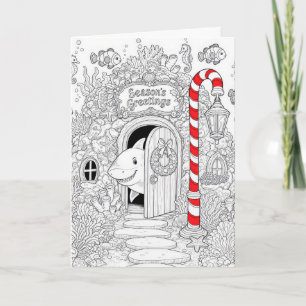 Kerstkleurboek met Haai Kaart