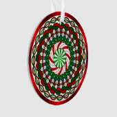 Kerstkleuren Acryl Ornament (voorkant)