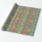 Kerstkleuren cadeaupapier (Uitgerold)