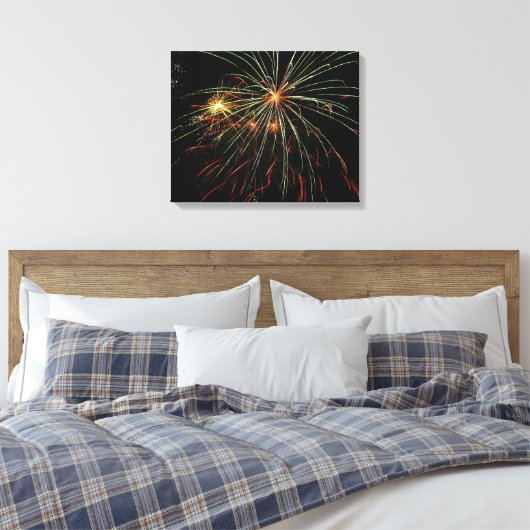 kerstkleuren canvas afdruk (Insitu (Slaapkamer))