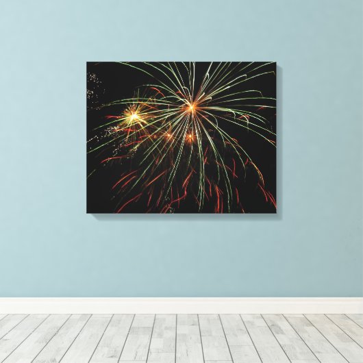 kerstkleuren canvas afdruk (Insitu (Houten vloer))