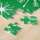 kerstkleuren en Snowflakes Legpuzzel (Zijkant)