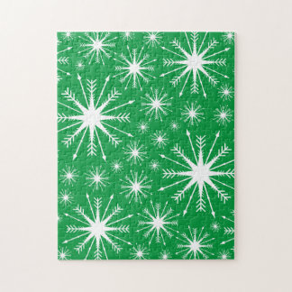 kerstkleuren en Snowflakes Legpuzzel