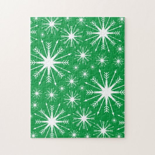 kerstkleuren en Snowflakes Legpuzzel (Verticaal)