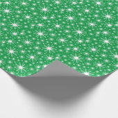 kerstkleuren en snowflakes omslagpapier cadeaupapier (Hoek)