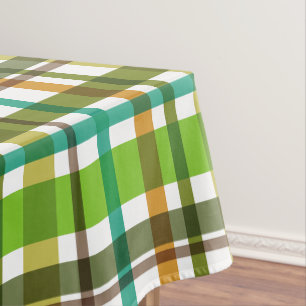 Kerstkleuren geruit tafelkleed
