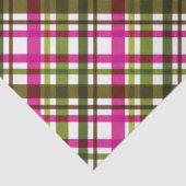 Kerstkleuren geruite roze groen tissuepapier (Detail)