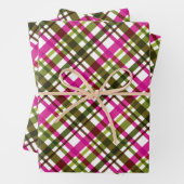 Kerstkleuren gespeeld inpakpapier vel (In situ)