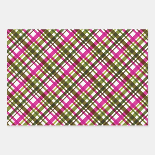 Kerstkleuren gespeeld inpakpapier vel (Voorkant)