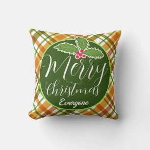 Kerstkleuren gespeeld kussen