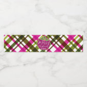 Kerstkleuren gespeeld waterfles etiket (Enkel label)